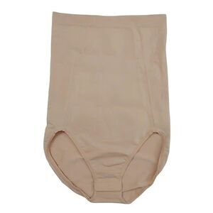 Spanx High-Waisted Brief Womens Small Beige Seamless Shapewear Comfort